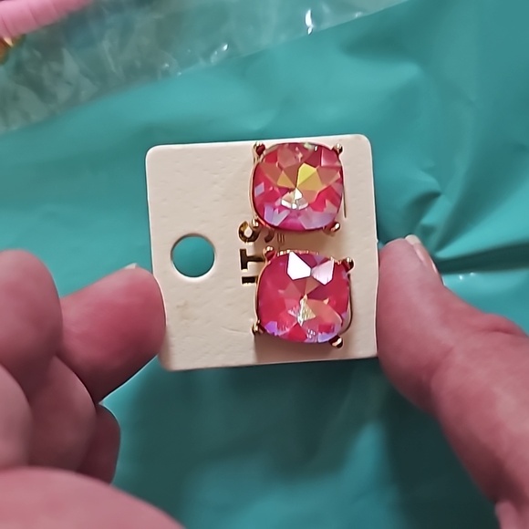 3 items, Pink crystal earrings, rainbow hair clip, Taylor Swift bracelets - Picture 7 of 16